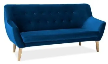 Sofa NORDIC 3 VELVET granatowa