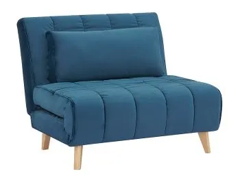 Fotel rozkładany BILLY VELVET niebieski
