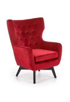 Fotel uszak MARVEL VELVET bordowy