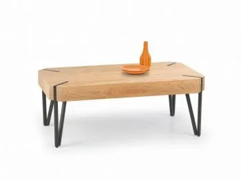 Ława EMILY 110x60 dąb złoty/czarny