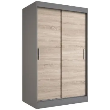 Szafa przesuwna MODUO COMFORT 120 antracyt/dąb sonoma gładka