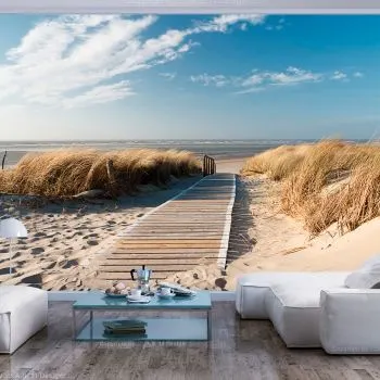 Fototapeta - Plaża Morza Północnego, Langeoog
