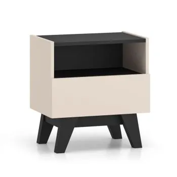 Szafka nocna FREYA 06 kaszmirowa/czarna