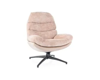 Fotel do salonu GISELLE antyczny róż obrotowy