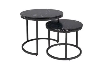 Zestaw 2 stolików kawowych AMARO czarny