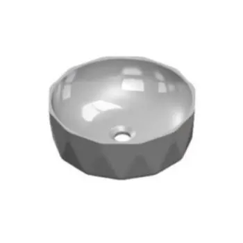 Umywalka nablatowa APIA 40 cm biała z konglomeratu