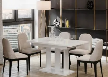 Stół rozkładany APPIA 130(210)x80 biały połysk