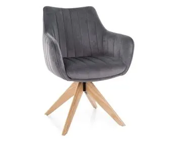 Krzesło tapicerowane AZALIA D VELVET szare