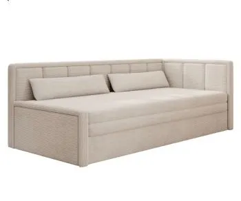 Sofa rozkładana z funkcją spania FULGEO beżowa prawa 