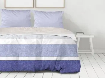 Pościel Satynowa GRENO XQ 220X200 IGALO fioletowa/beżowa Premium