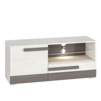 Szafka RTV BIANKA 128 sosna śnieżna/szara