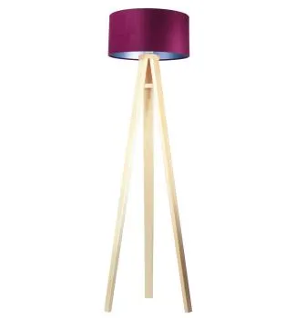 Lampa stojąca HOME 40 fioletowa/srebrna/sosna