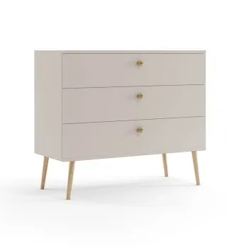 Komoda LEBEL 2 z szufladami 100cm kaszmirowa