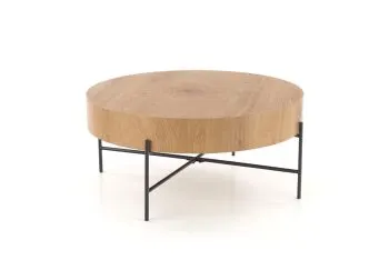 Stolik kawowy BROOKLYN 80x80 dąb/czarny