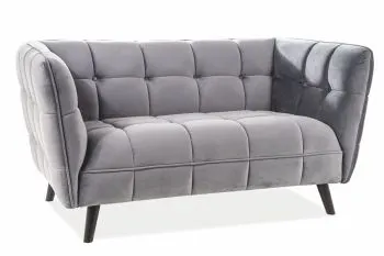 Sofa CASTELLO VELVET 2 szara
