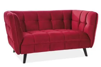 Sofa CASTELLO VELVET 2 bordowa