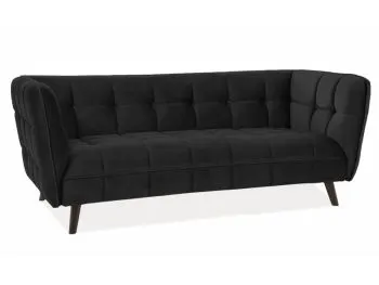 Sofa CASTELLO VELVET 3 czarna
