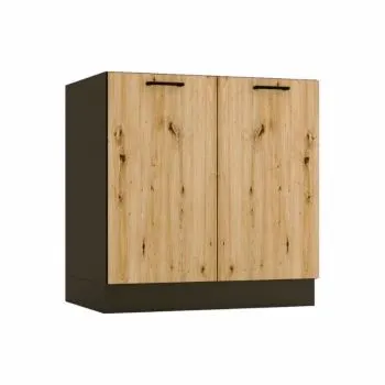 Szafka pod zlew ANIKA D80ZL grafitowa/dąb artisan