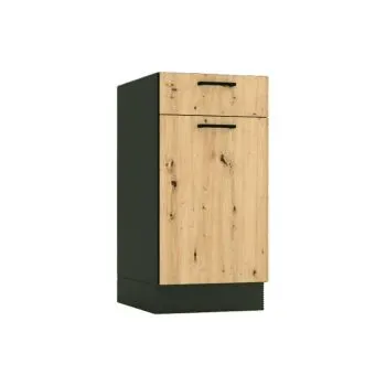 Szafka kuchenna stojąca ANIKA D40S/1 P/L grafitowa/dąb artisan