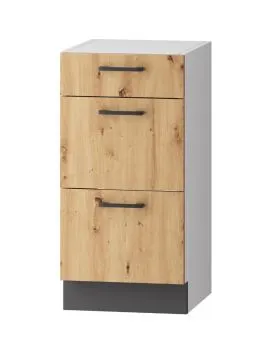 Szafka kuchenna stojąca 40 CLARA D40S/3 dąb