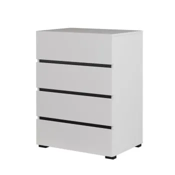 Komoda CROSS 4S 60cm biała/czarna