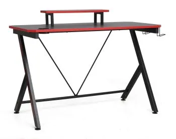 Biurko gamingowe B-202 czarne/czerwone