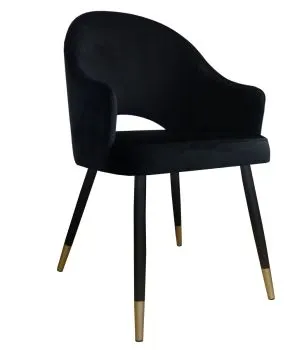 Krzesło JENISEJ VELVET GOLD czarne - powystawowe