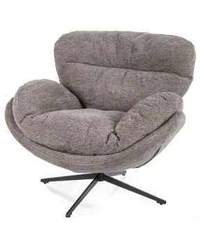 Fotel do salonu Florence Raven szary obracany
