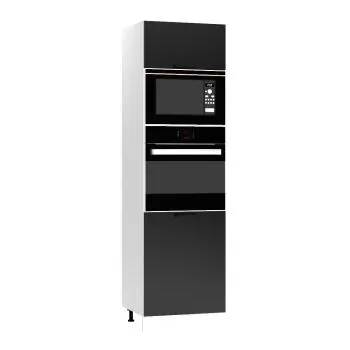Szafka pod piekarnik i mikrofalę 60 DENIS D60 PK MV/2133 P/L czarna mat