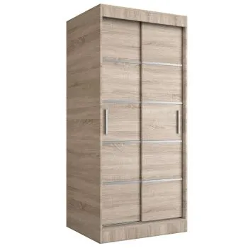 Szafa przesuwna MODUO COMFORT 90 dąb sonoma z listwami