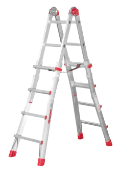 Drabina aluminiowa teleskopowa 8+8 stopni 150kg 130 cm