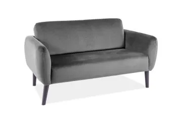 Sofa ELSA VELVET szara dwuosobowa