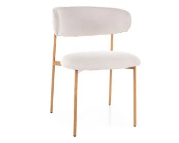 Krzesło tapicerowane ELTON D BREGO jasnobeżowe