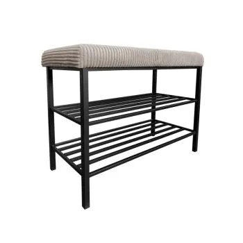 Stojak na buty z siedziskiem GAJA POSO-2 czarny/cappuccino