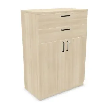 Komoda biurowa EASY SPACE CABINET HDE 2D2S 80cm akacjowa zamykana