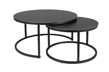 Zestaw 2 ław FERRANTE D czarny mat