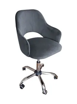 Fotel IZMA BL VELVET ciemno szary