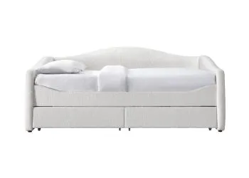 Łóżko tapicerowane CAYDENCE 90x200 kremowe