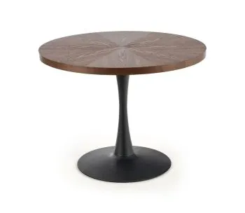 Stół CARMELO 100x100 orzech/czarny