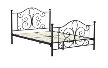 Łóżko metalowe PANAMA 140x200 czarne