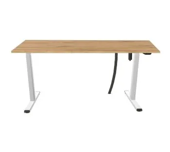 Biurko eCOMO 140x80cm dąb hickory z regulacją wysokości