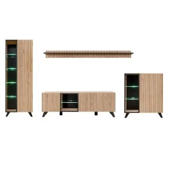 Meblościanka LIAM LED hickory jackson