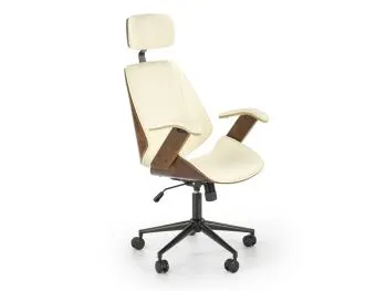 Fotel biurowy IGNAZIO orzech/kremowy