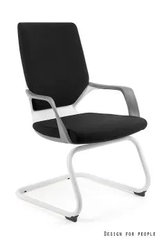 Fotel biurowy APOLLO SKID biały/czarny