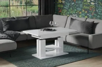 Ława rozkładana podnoszona ISO 110(170)x65 biały połysk