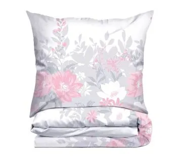 Pościel bawełniana Greno Premium New Joy 140x200 cm szara