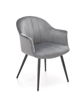 Krzesło tapicerowane K468 VELVET szare