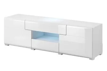 Szafka RTV TOLEDO 2D2S 159 biała połysk