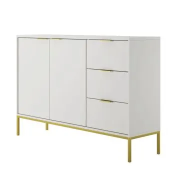 Komoda AUSTIN 150 biała/złota