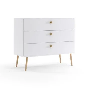 Komoda LEBEL 2 z szufladami 100cm biała mat